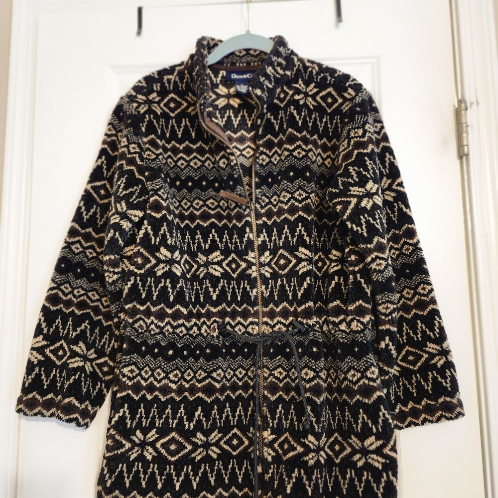 Fleece Denim & Co sweater jacket